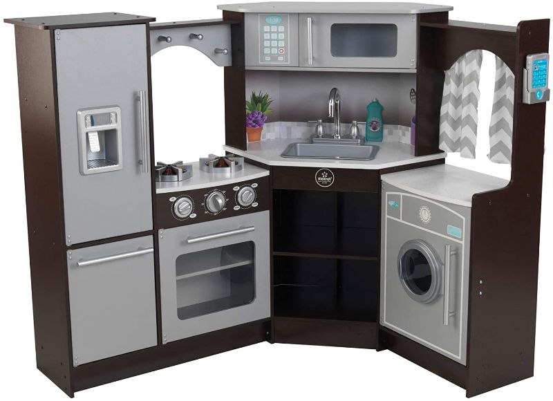 Photo 1 of KidKraft - ULTIMATE CORNER PLAY KITCHEN WITH LIGHTS & SOUNDS - ESPRESSO