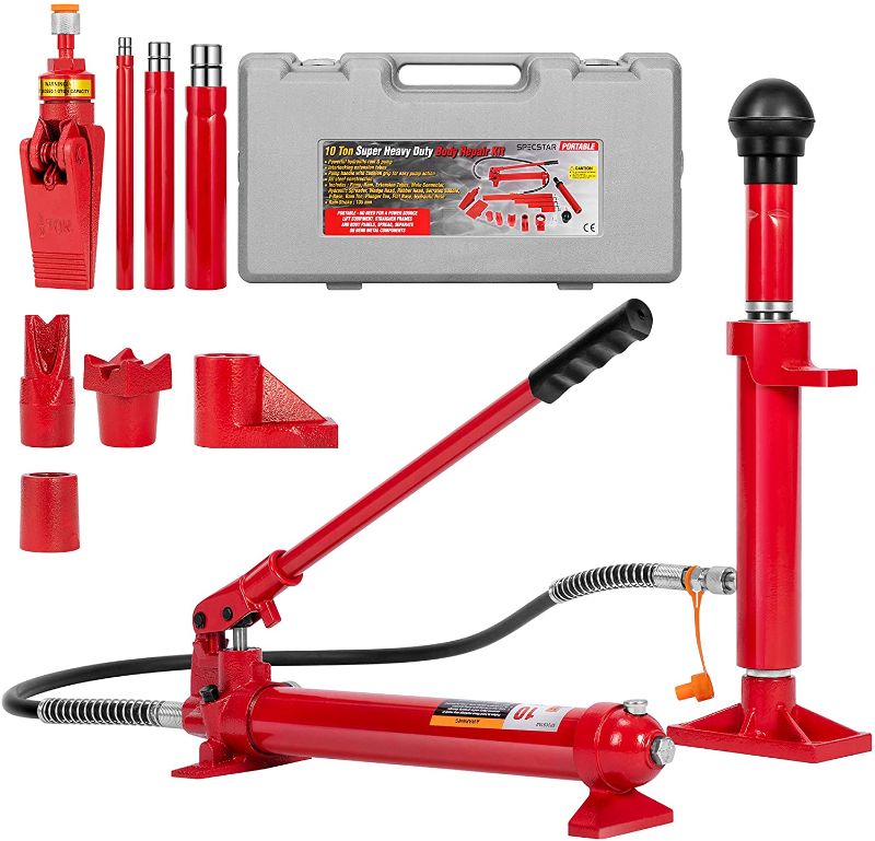 Photo 1 of 10 Ton Porta Power Hydraulic Jack Car Repair Tools Autobody Frame Repair Kit for Loadhandler Truck Bed Unloader Farm
