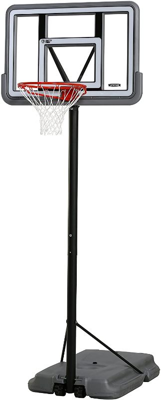 Photo 1 of Lifetime Pro Court Height Adjustable Portable Basketball System, 44 Inch Backboard
