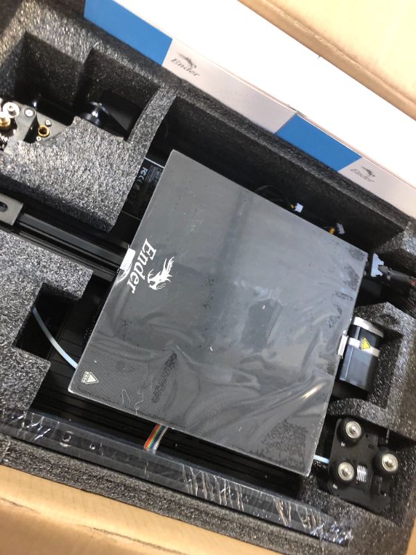 Photo 2 of Creality Ender 3 V2 3D Printer with Silent Mainboard Meanwell Power Supply Glass Bed and Resume Printing Ideal for Beginners Printing Size 220x220x250mm
