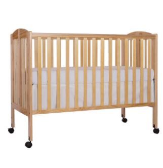 Photo 1 of Dream On Me 2-in-1 Folding Full-Size Crib Natural

