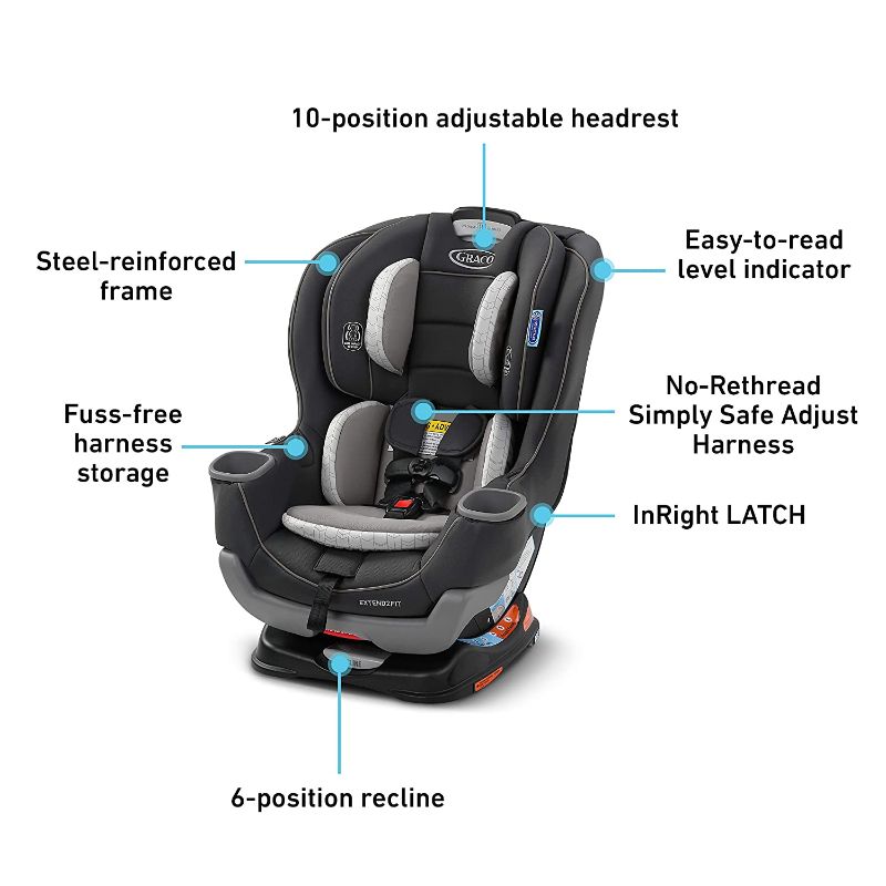 Photo 1 of Graco Extend2Fit Convertible Car Seat | Ride Rear Facing Longer with Extend2Fit, Redmond, Amazon Exclusive
