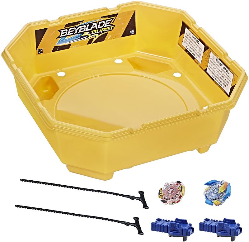 Photo 1 of Beyblade Burst Epic Rivals Battle Set – Complete Set with Beyblade Burst Beystadium, Battling Tops, and Launchers – Age 8+ (Amazon Exclusive) , Yellow
