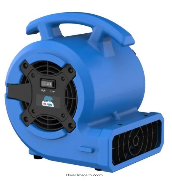 Photo 1 of 1/8 HP Air Mover Carpet Dryer Floor Blower Fan for Home Use in Blue
