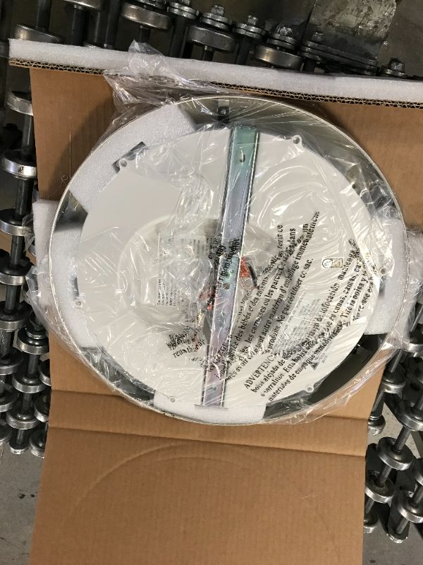 Photo 1 of Calloway 15 in. Brushed Nickel Selectable LED Flush Mount
