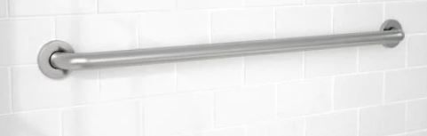 Photo 1 of 36 in. x 1-1/4 in. Concealed Screw ADA Compliant Grab Bar in Brushed Stainless Steel
