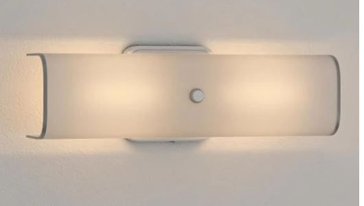 Photo 1 of Adeliade 14 in. 2-Light White Bath Vanity Light with Glass Shade
