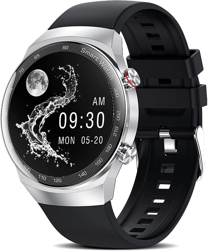 Photo 1 of MENS SMART ANDROID WATCH BLACK suinsist Smart Watch 2021 with Call, Fitness Tracker with Sleep Monitor, Activity Tracker with 1.54 Inch Touch HD Screen, IP67 Waterproof Pedometer...
