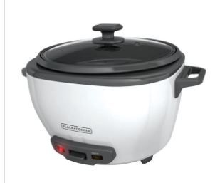 Photo 1 of BLACK+DECKER 28-Cup Cooked/14-Cup Uncooked Rice Cooker and Food Steamer, White, RC5280
