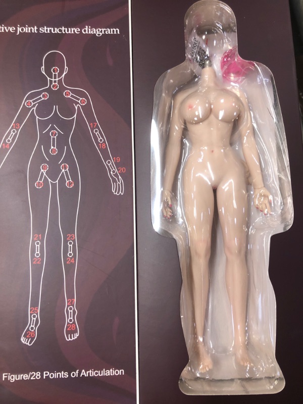 Photo 2 of 1/6 Scale Super Flexible Seamless Female Figures Body, Stainless Steel Skeleton Action Figur