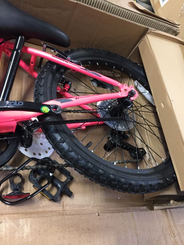 Photo 2 of Huffy Kids Hardtail Mountain Bike for Girls, Stone Mountain 20 inch 6-Speed, Solar Flare, 20 Inch Wheels/13 Inch Frame, Model Number: 
