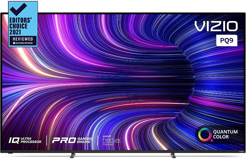 Photo 1 of VIZIO 75-Inch P-Series Premium 4K UHD Quantum Color LED HDR Smart TV with Apple AirPlay 2 and Chromecast Built-in, Dolby Vision, HDMI 2.1, 4K 120Hz Gaming, Variable Refresh Rate, P75Q9-J01

