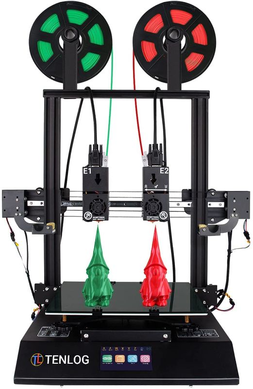 Photo 1 of TENLOG TL-D3 Pro Independent Dual Extruder 3D Printer, 300 Degree High Temperature Nozzle,Silent Mainboards TMC2208 Drive,600W Power Supply,Support PVA TPU ABS PLA,Direct Feed,11.8''x11.8''x13.8''

