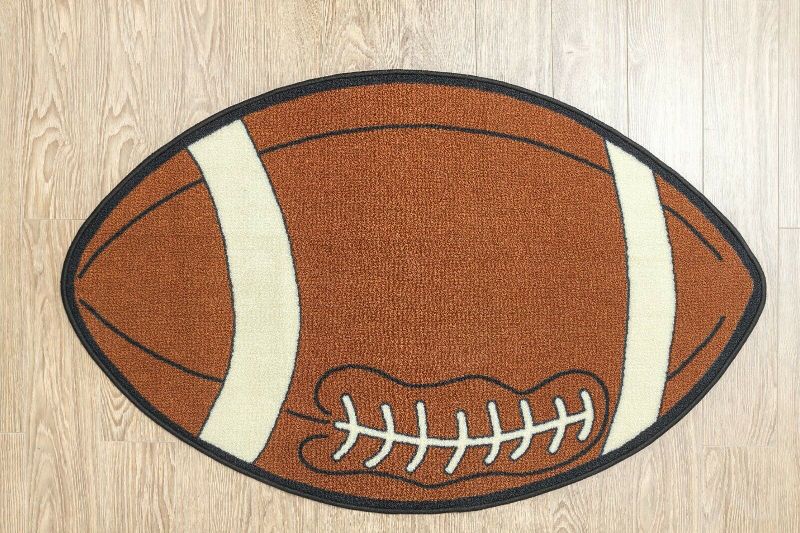 Photo 1 of 3'3"x5' Kids Sports Football Small Shape Area Rug - 715