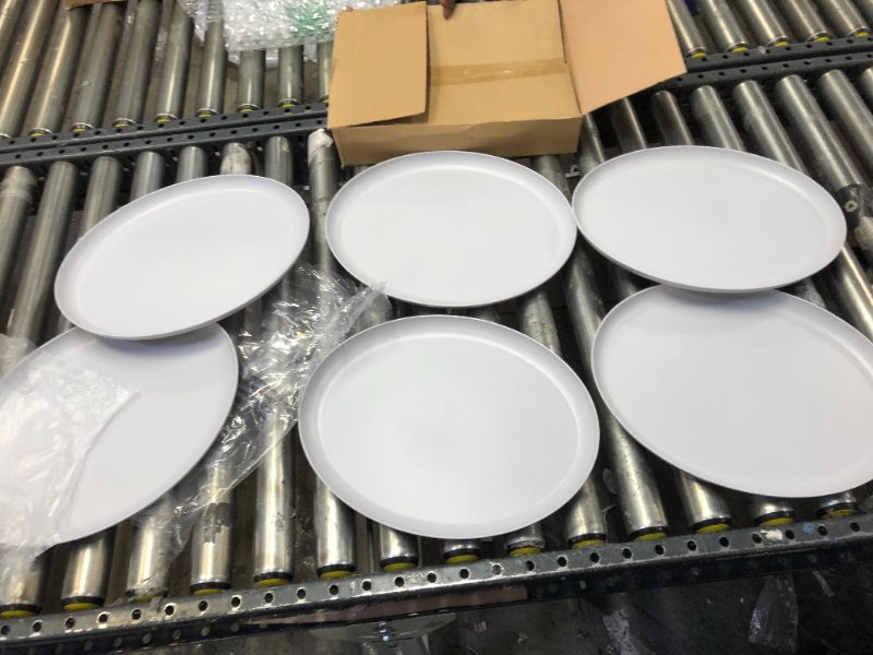 Photo 2 of 12" x 15" Plastic Oval Serving Platter Gray - Room Essentials 6 pack 