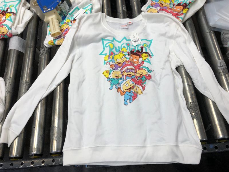 Photo 2 of Women's Holiday Rugrats Graphic Sweatshirt - White XL