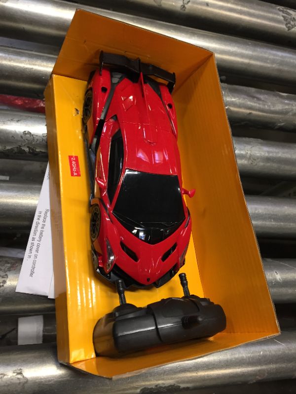 Photo 2 of Best Choice Products 1/24 Officially Licensed RC Lamborghini Veneno Sport Racing Car w/ 27MHz Remote Control - Red

