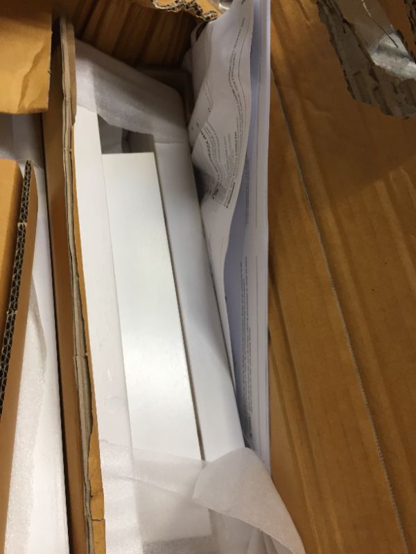 Photo 1 of AmazonBasics Classic Solid Wood Saddle-Seat Kitchen Counter Stool with Foot Plate 24 Inch, White, Set of 2