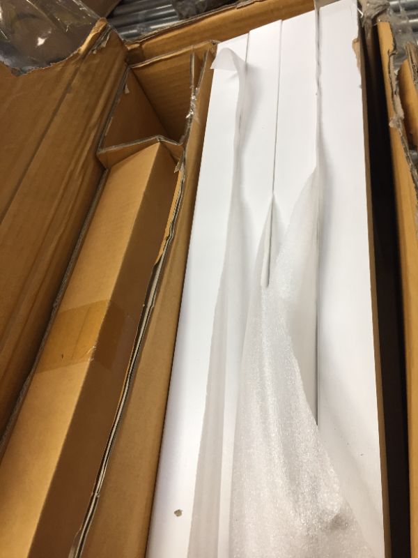 Photo 1 of AmazonBasics Classic Solid Wood Saddle-Seat Kitchen Counter Stool with Foot Plate 24 Inch, White, Set of 2