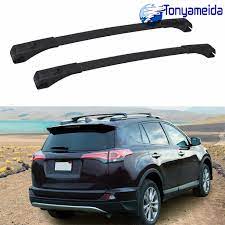 Photo 1 of Adjustable Front Rear Roof Top Rack Cross Bar Black Fits Toyota Rav4 2013-2018
