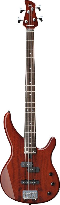 Photo 1 of Yamaha TRBX174EW RTB 4-String Electric Bass Guitar with Exotic Wood Top,Root Beer
