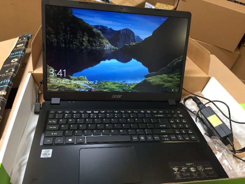 Photo 4 of Acer 156 Windows 10 Home Laptop 8GB Memory 256 SSD Storage Intel Core i5 10th Gen Processor Black A3155653E3 Model No N19C1 --- UNLOCKED