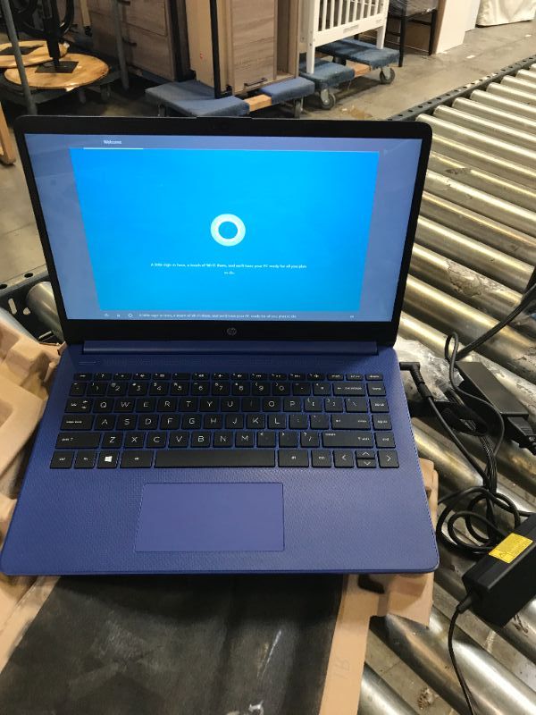 Photo 3 of HP 14 Stream Touchscreen Laptop with Windows 10 Home in S mode  AMD Processor  4GB RAM Memory  64GB Flash Storage  Indigo Blue 14fq0037nr