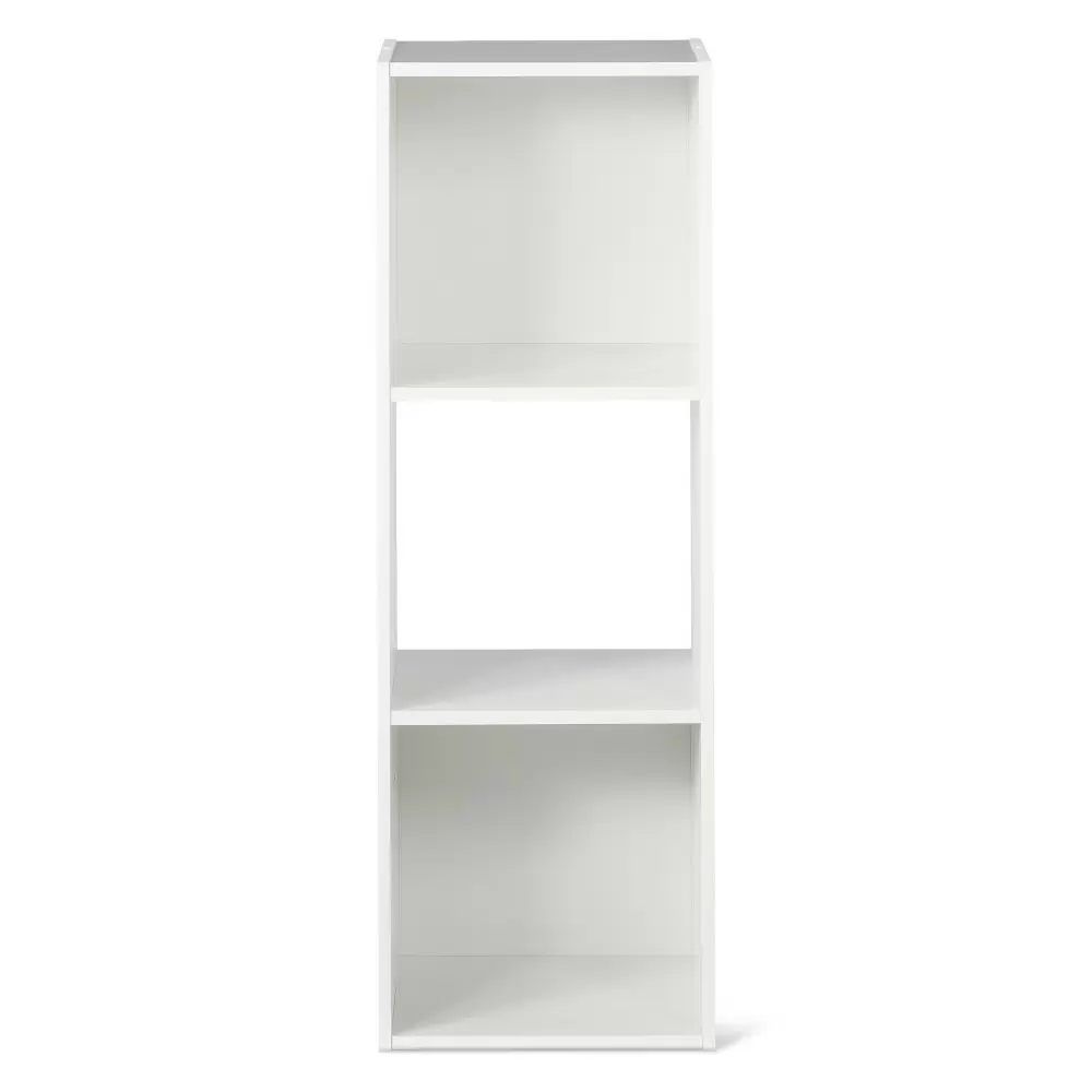 Photo 1 of 11" 3 Cube Organizer Shelf White - Room Essentials