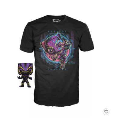 Photo 1 of Funko POP! Marvel: Collector's Box Blacklight - Black Panther POP & Tee
size xl 