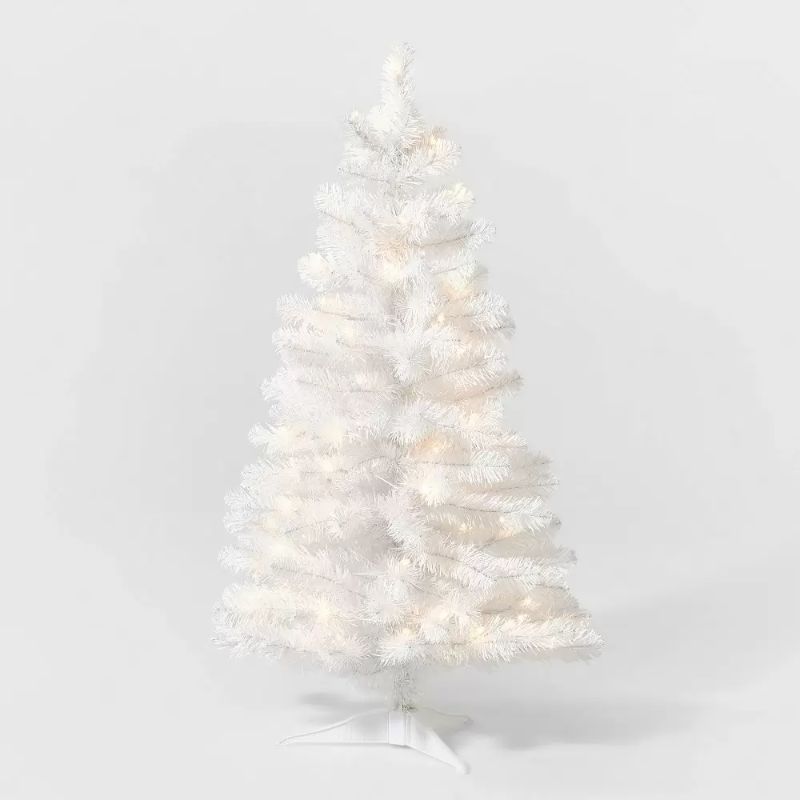 Photo 1 of 3.5ft Pre-Lit White Alberta Spruce Artificial Tree Clear Lights - Wondershop