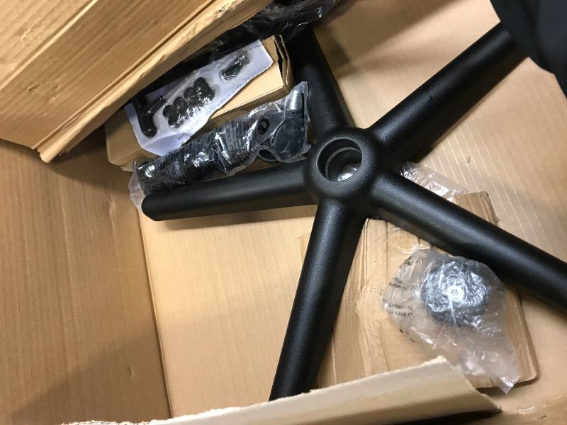 Photo 1 of Amazon Basics Classic Office Desk Computer Chair - Adjustable, Swiveling, Ultra-Soft Microfiber - Light Beige, Lumbar Support
