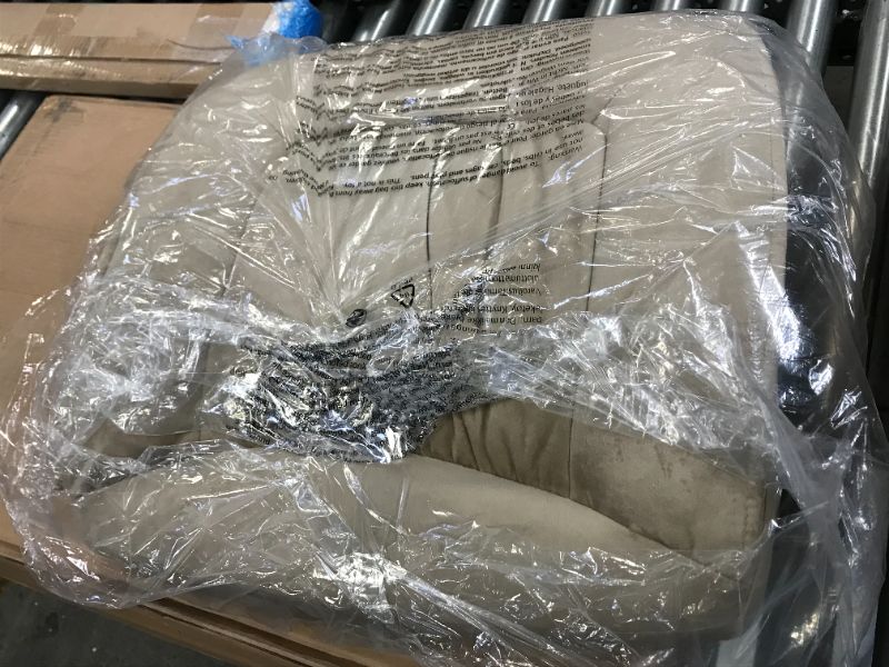 Photo 1 of Amazon Basics Classic Office Desk Computer Chair - Adjustable, Swiveling, Ultra-Soft Microfiber - Light Beige, Lumbar Support
