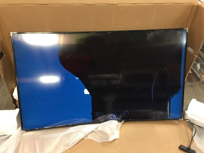 Photo 3 of 65" Class TU8300 Curved LED 4K UHD Smart Tizen TV - damaged - selling as parts only. - missing all parts. 