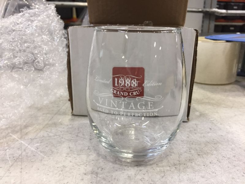 Photo 2 of 1988 33rd Birthday Gifts Wine Glass for Men Women | Birthday Gift Man Woman Turning 33 | Funny 33 rd Party Supplies Decorations Ideas |Thirty Three Year Old Bday |33 years Gag Vintage Present
