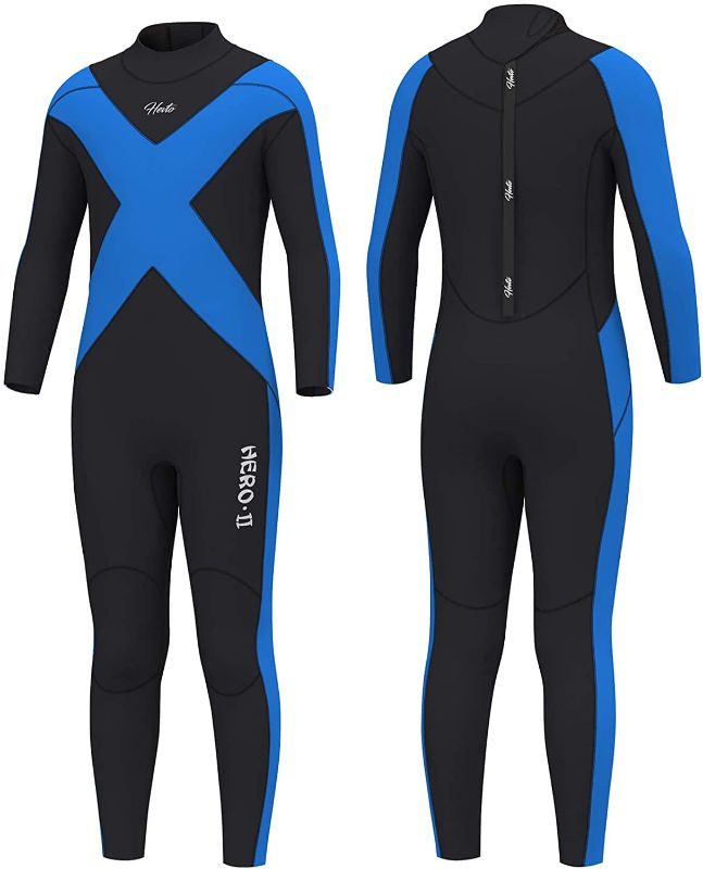 Photo 1 of Hevto Wetsuits Kids and Youth Upgrade 3mm Neoprene GBS Seal Surfing Swimming Full Suits Keep Warm for Water Sports
