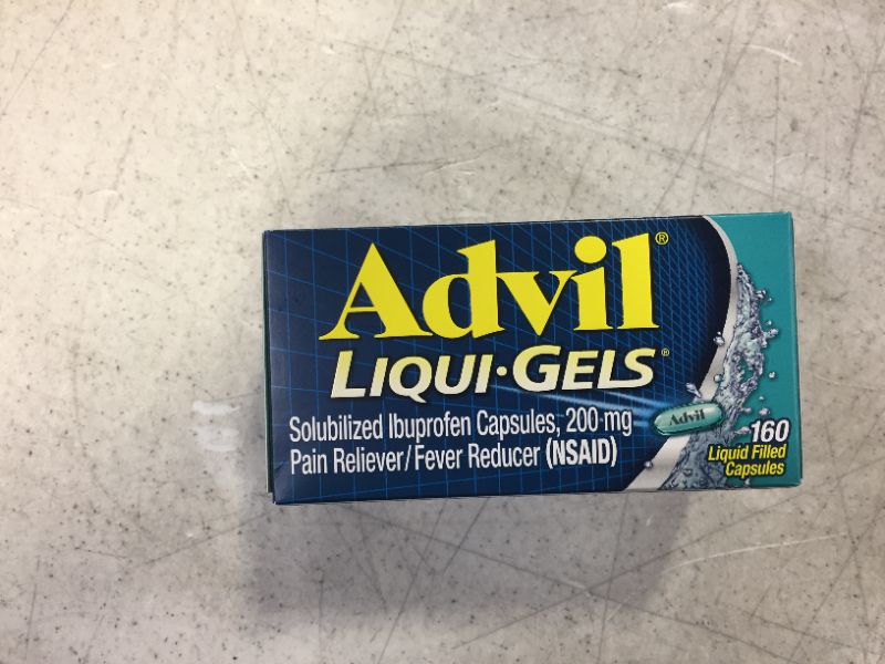 Photo 2 of Advil Liqui-Gels Pain Reliever and Fever Reducer, Pain Medicine for Adults with Ibuprofen 200mg for Headache, Backache, Menstrual Pain and Joint Pain Relief - 160 Liquid Filled Capsules
