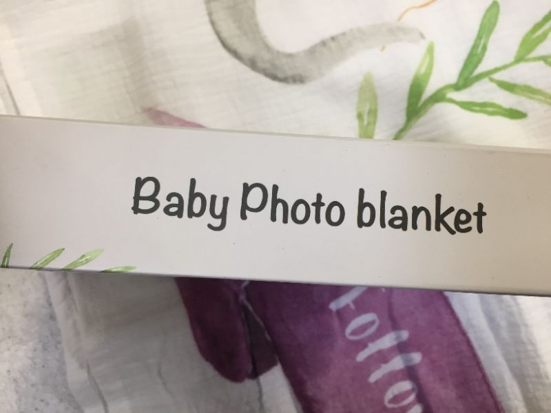 Photo 1 of baby photo blanket elephant 