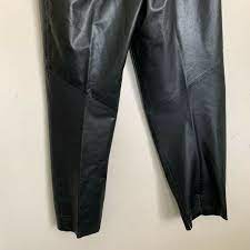 Photo 1 of cedar women's faux leather pants leggins color black size large 