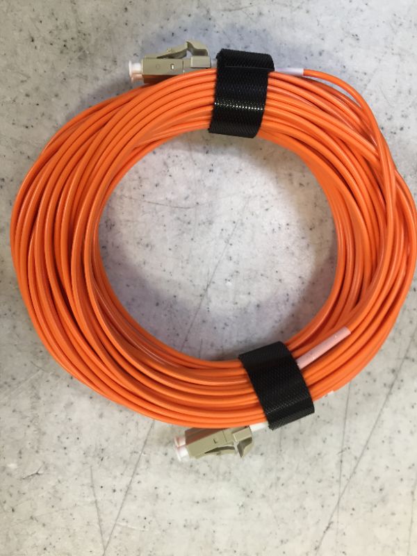 Photo 2 of 12 Meter Multimode Duplex Fiber Optic Cable (62.5/125) - LC to LC - Orange
