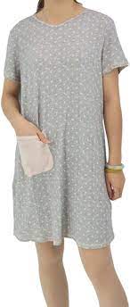 Photo 1 of Isaphel Women's Short Sleeve Nightgown with Pocket Pink-XL