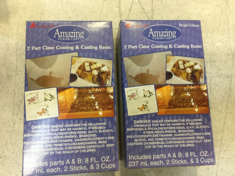 Photo 2 of Alumilite Amazing Clear Cast 16 Oz (8 Oz of Clear Coating and 8 Oz of Casting Resin) - 2 Pack
