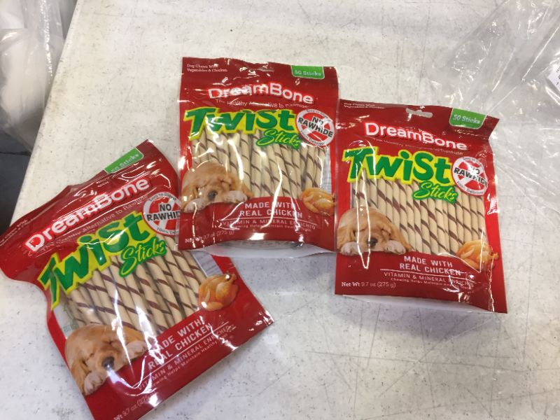 Photo 2 of DreamBone Twist Sticks with Chicken Dog Treats 3 pack 