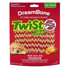 Photo 1 of DreamBone Twist Sticks with Chicken Dog Treats 3 pack 