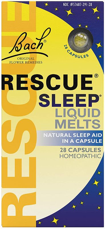 Photo 1 of Bach RESCUE SLEEP Liquid Melts, Natural Orange Vanilla Flavor, Natural Sleep Aid, Homeopathic Flower Remedy, Quick-Dissolve, Gluten and Sugar-Free, Non-Alcohol, Non-Narcotic, 28 Count 2 pack 
