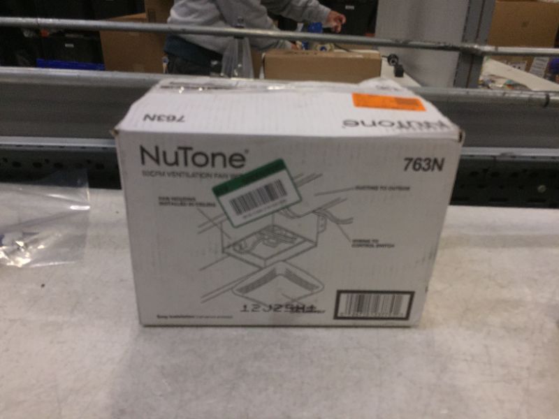 Photo 2 of Nutone 763n 50 CFM Ceiling Exhaust Bath Fan with Light