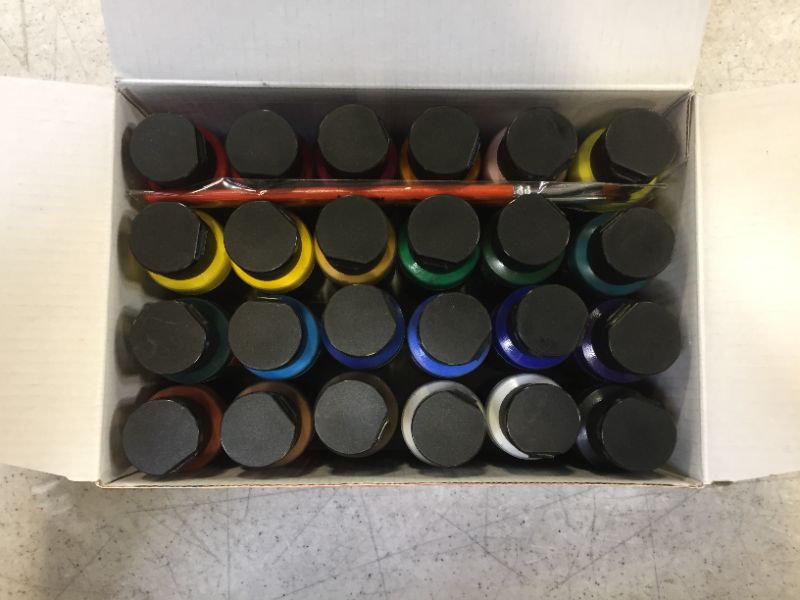 Photo 1 of 24 color acrylic paint set 