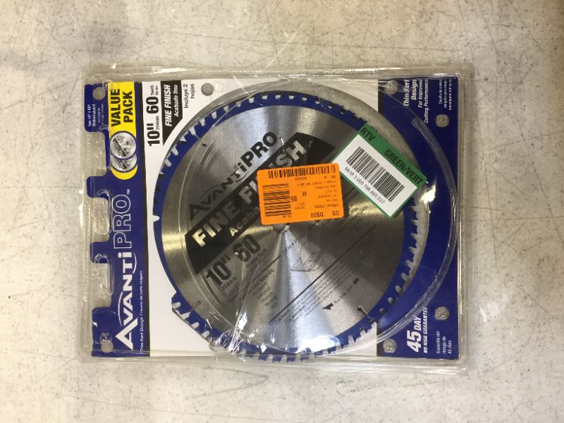 Photo 2 of 10 in. x 60-Tooth Fine Finish Circular Saw Blade Value Pack (2-Pack)
