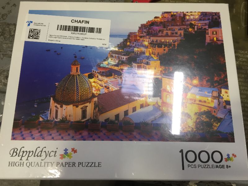 Photo 2 of Jigsaw Puzzle 1000 Piece - Dreamy Positano - Signature Collection Twilight Sea Sight Large Puzzle Game Artwork for Adults Teens
