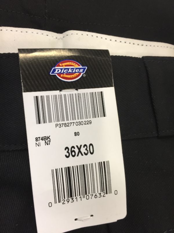 Photo 3 of Dickies Men's Original 874 Work Pant color black size 36 x 30 
