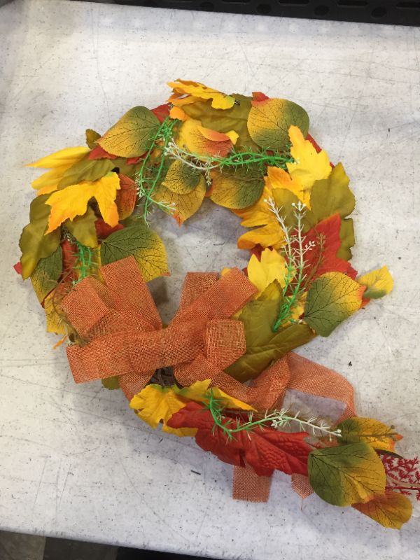 Photo 1 of 13 x 20 inches fall wreath q shaped  